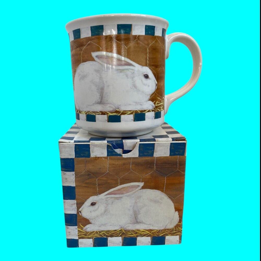 Easter Bunny Rabbit Mug, 12oz, Lady Jayne Ltd. Cypress CA. In Original Box Gift
